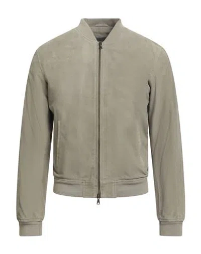 John Varvatos Man Jacket Sage Green Size 44 Ovine Leather
