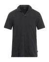 John Varvatos Man Polo Shirt Charcoal Size Xxl Cotton In Grey
