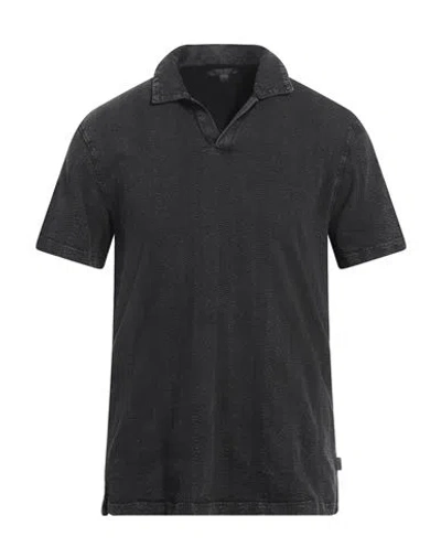John Varvatos Man Polo Shirt Charcoal Size Xxl Cotton In Grey