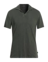 John Varvatos Man Polo Shirt Military Green Size Xxl Cotton In Green