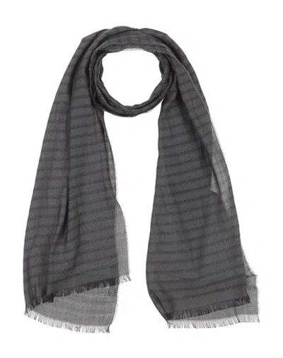 John Varvatos Man Scarf Charcoal Size - Viscose, Modal, Cotton In Gray