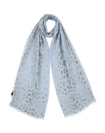 John Varvatos Man Scarf Light Blue Size - Modal, Cotton, Silk