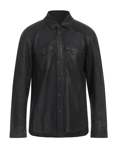 John Varvatos Man Shirt Black Size 44 Sheepskin