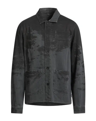 John Varvatos Man Shirt Charcoal Size Xl Organic Cotton In Gray