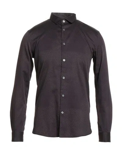 John Varvatos Man Shirt Dark Purple Size S Cotton