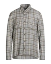 John Varvatos Man Shirt Grey Size Xxl Viscose In Gray