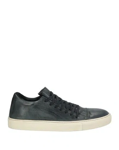 John Varvatos Man Sneakers Charcoal Size 13 Leather In Grey