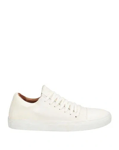 John Varvatos Man Sneakers Ivory Size 9 Leather In White