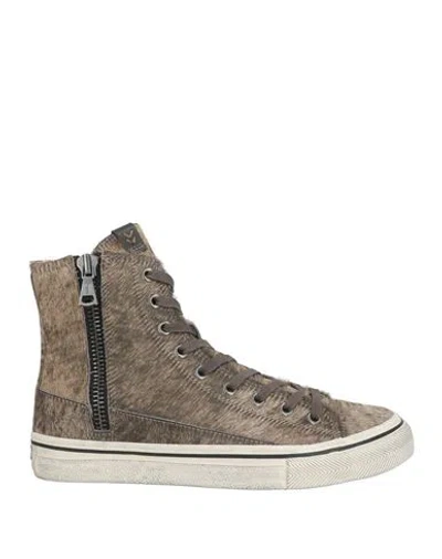 John Varvatos Man Sneakers Khaki Size 9 Leather In Beige