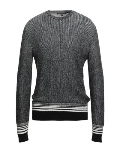 John Varvatos Man Sweater Black Size L Alpaca Wool, Polyamide, Merino Wool In Gray