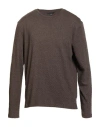 John Varvatos Man Sweater Brown Size Xl Organic Cotton, Polyester, Elastane In Brown