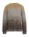 John Varvatos Man Sweater Mustard Size L Alpaca Wool, Polyamide In Multi
