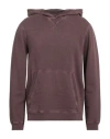 John Varvatos Man Sweatshirt Chocolate Brown Size Xxl Cotton In Brown