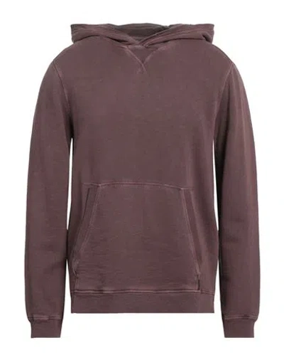 John Varvatos Man Sweatshirt Chocolate Brown Size Xxl Cotton