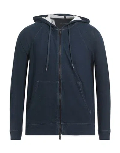 John Varvatos Man Sweatshirt Midnight Blue Size Xxl Cotton, Elastane