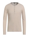 John Varvatos Man T-shirt Beige Size Xxl Lyocell, Wool In Neutral