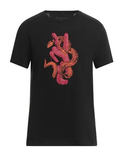 John Varvatos Man T-shirt Black Size S Cotton