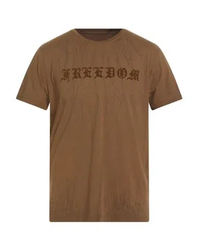 John Varvatos Man T-shirt Brown Size Xxl Cotton In Gray