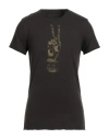 John Varvatos Man T-shirt Charcoal Size S Cotton In Black