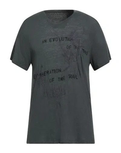 John Varvatos Man T-shirt Dark Green Size Xxl Modal, Linen