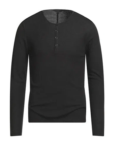 John Varvatos Man T-shirt Grey Size Xxl Lyocell, Wool In Black