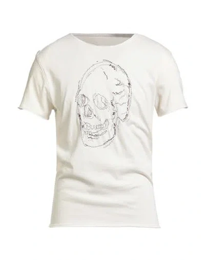 John Varvatos Man T-shirt Ivory Size Xl Cotton In White