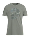 John Varvatos Man T-shirt Military Green Size Xxl Organic Cotton