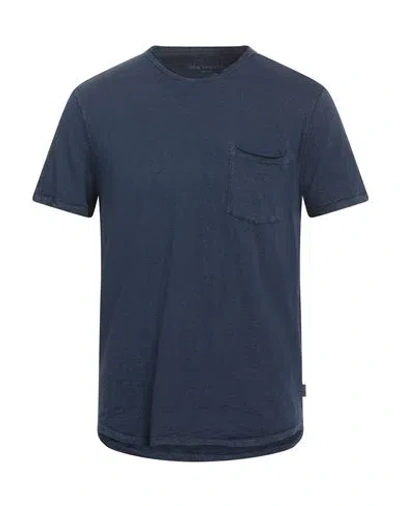 John Varvatos Man T-shirt Navy Size M Cotton In Navy
