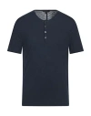 John Varvatos Man T-shirt Navy Size Xl Modal, Viscose, Wool In Navy