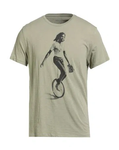 John Varvatos Man T-shirt Sage Green Size Xxl Pima Cotton