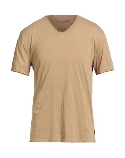 John Varvatos Man T-shirt Sand Size Xl Organic Cotton