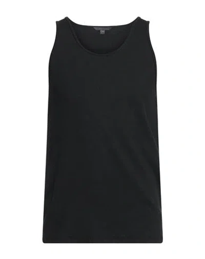 John Varvatos Man Tank Top Black Size Xl Cotton, Lyocell, Polyamide