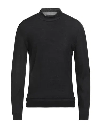 John Varvatos Man Turtleneck Black Size Xxl Alpaca Wool, Silk