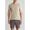 John Varvatos Marble Wash Cotton Crewneck T-shirt In Almond