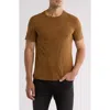 John Varvatos Marble Wash Cotton Crewneck T-shirt In Nutmeg