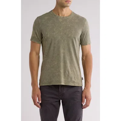 John Varvatos Marble Wash Cotton Crewneck T-shirt In Sage Brush