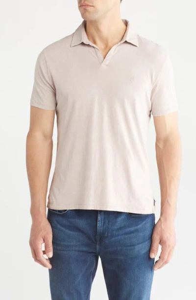 John Varvatos Marble Wash Cotton Polo In Dried Petal