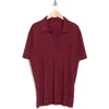 John Varvatos Marble Wash Cotton Polo In Oxblood