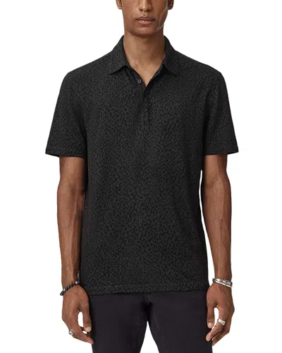 John Varvatos Marcel Short Sleeve Distorted Dots Jacquard Polo In Multi