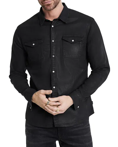 John Varvatos Marshall Regular Fit Western Shirt In Black