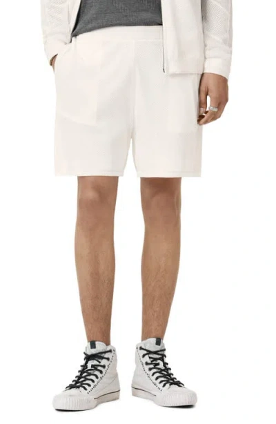 John Varvatos Marvin Mesh Sweater Shorts In White
