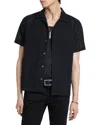 John Varvatos Moore Short Sleeve Regular Fit Textured Sweater In Black