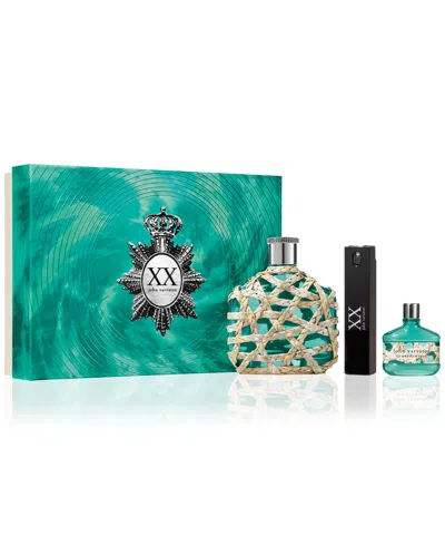 JOHN VARVATOS MEN'S 3-PC. XX ARTISAN TEAL EAU DE TOILETTE GIFT SET