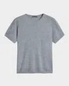 John Varvatos Alvito Regular Fit Short Sleeve Wool Sweater In Med Grey