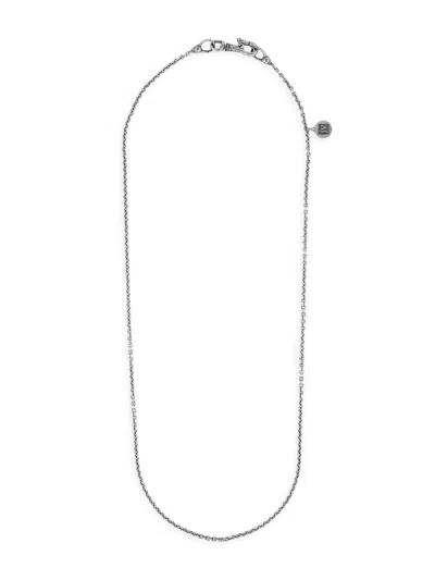 John Varvatos Men's Artisan Sterling Silver Skull Clasp Necklace