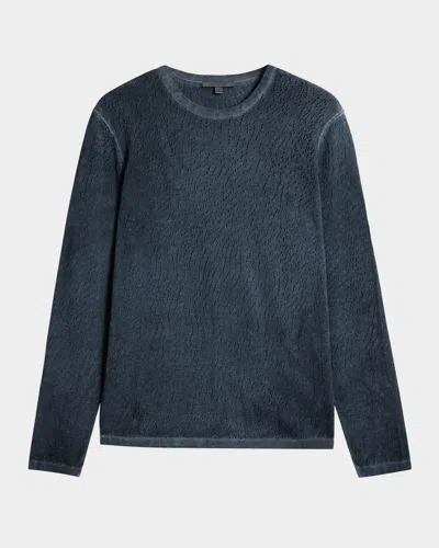 JOHN VARVATOS MEN'S CAMDEN MESH STITCH SWEATER