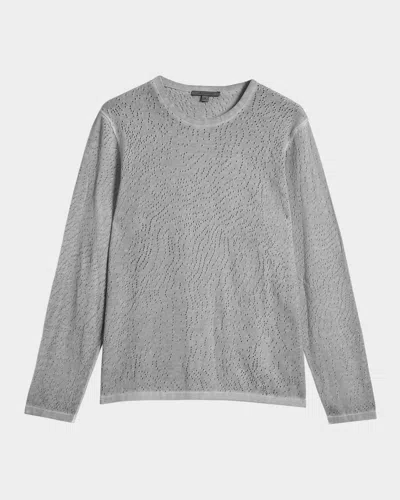 JOHN VARVATOS MEN'S CAMDEN MESH STITCH SWEATER