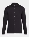 John Varvatos Men's Caserta Chevron Button-down Shirt In Black