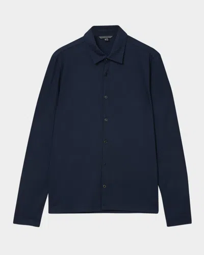 John Varvatos Men's Caserta Chevron Button-down Shirt In Blue