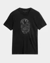 John Varvatos Chain Skull Tee In Black
